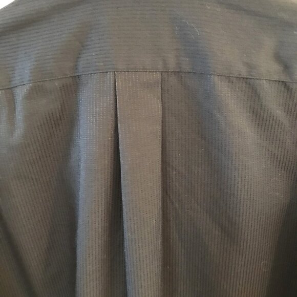 Van Heusen Men’s Dress Shirt: Black Sateen Stripe, Long Sleeves, Size 18 34/35 - Picture 8 of 9